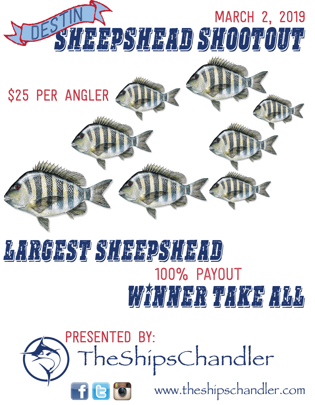 Sheepshead Shootout 2019 Poster - Sponsored by The Ships Chandler